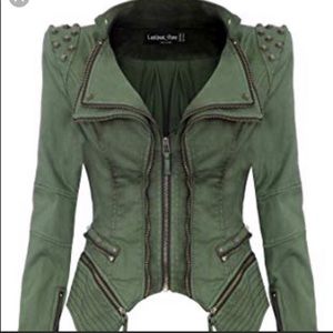 SOLD! Look book store olive green detailed jacket